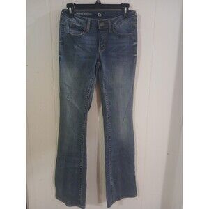 Junior's SO Bootcut Low Rise Jeans Size 3 Waist Stretch Sustainable Blue Denim